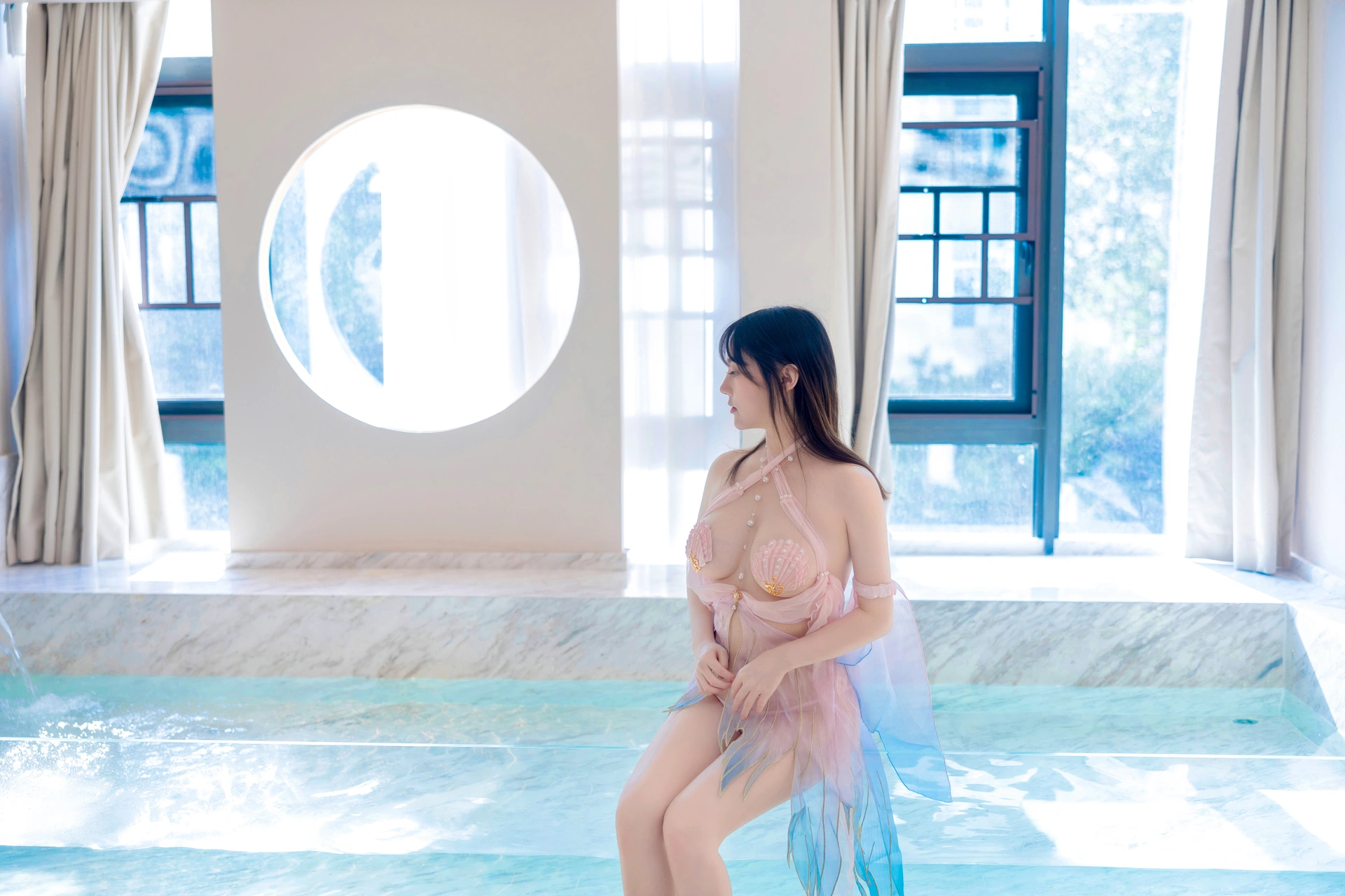 008.豆瓣酱 – 内购无水印 NO.7650 贝壳泳衣 0